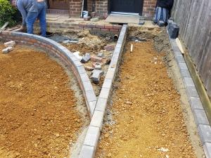 Brick laying driveway