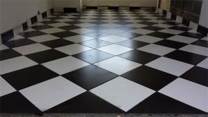 Floor Black and White Tiles