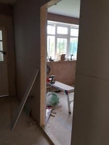 House Conversion Building a stud internal wall to create an extra room