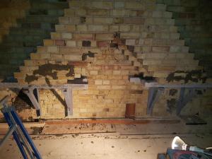 House conversion Chimney removal gallows brackets