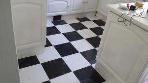 Kitchen floor tiling